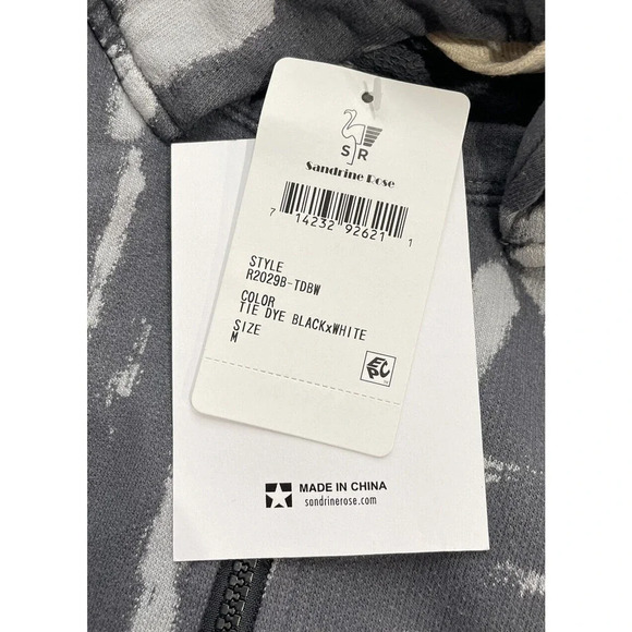 Free People Sandrine Sweatshirt Size M Rose Tie Dye Full Zip Hoodie Jacket - Picture 9 of 11